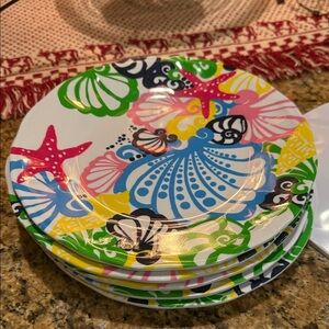 Colorful Seashell and Starfish Plates LILLY PULITZER